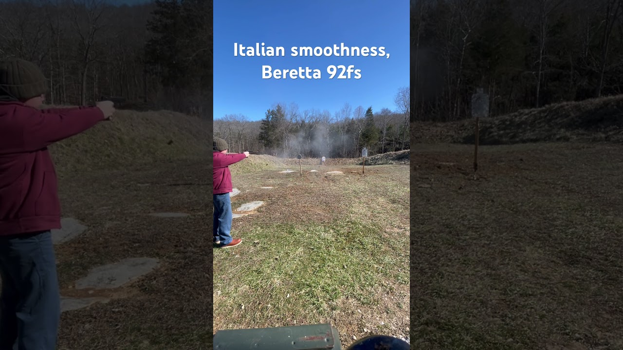 Beretta 92fs 9mm, smooth shooting Italian weapon. 