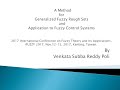 #iFuzzy2017 A method for generalized #fuzzy rough sets and application to#fuzzy control systems