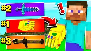 5 STRONGEST MINECRAFT WEAPONS!