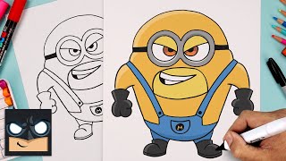 how to draw mega minion dave despicable me 4