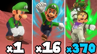 Luigi Odyssey but every MOON makes him POWERFUL! (Super Mario Odyssey Modded Challenge)