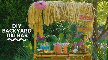 How to Make A Faux Bamboo Tiki Bar | DIY Tiki Party Ideas