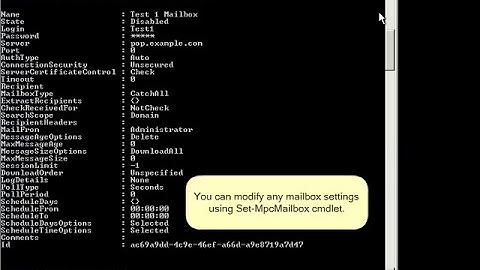POP3 Connector for Exchange: manage mailboxes using PowerShell