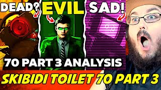 SECRET AGENT KILLS PLUNGER CAMERAMAN - SKIBIDI TOILET 70 Part 3 ALL Easter Egg & Theory REACTION!!!