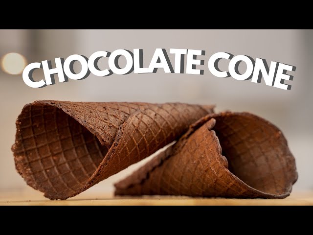 Chocolate Ice Cream Cone Recipe - Quick & Easy Waffle Cone - YouTube