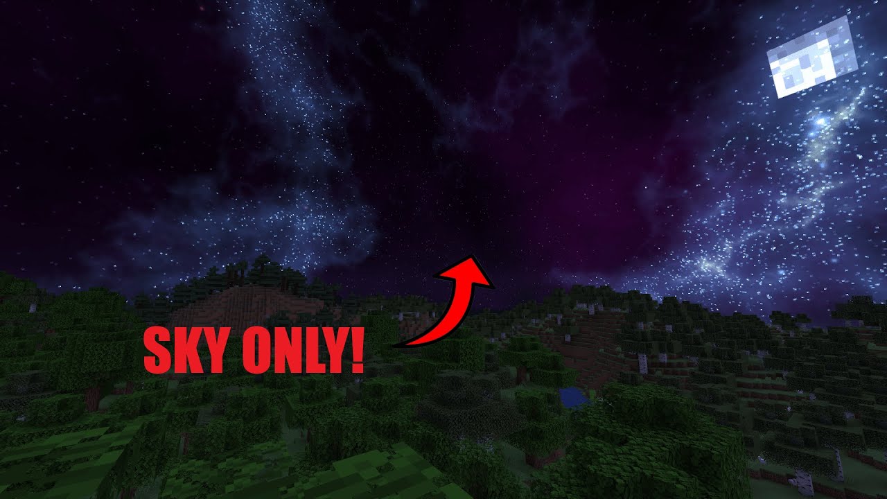 minecraft beautiful night sky texture pack