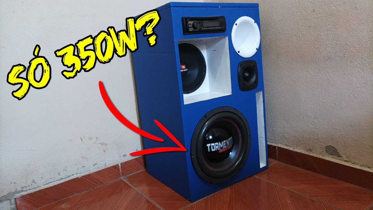 Caixa Trio Residencial PREMIUM PLUG AND PLAY Subwoofer Tormento