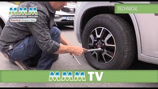 MMM TV technical  changing a motorhome wheel