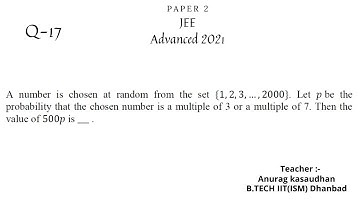 JEE Advanced 2021 Math Paper 2(Q 17) solution | IIT JEE Maths| #jeeadvanced2021 #projecteducation