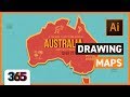 Drawing maps in illustrator cc  tips  timelapse  26365 days of creativity