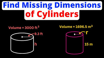 Find Missing Dimensions of Cylinders - Given Volume | Eat Pi