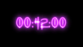 Purple Vampire Neon Timer 42 Minutes (Stopwatch)