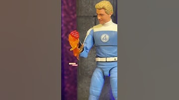 MashUp: HUMAN TORCH Fantastic Four First Steps QUICK LOOK Marvel Legends Action Superhero Toy Review