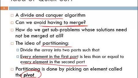 Divide and Conquer   QuickSort II   Algorithm