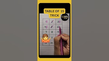✨ Table of 15 Trick | 15 table trick #shortsfeed #shorts #mathstricks #youtubeshorts