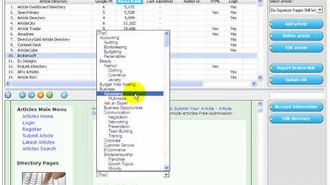 The Quick and Easy Article Submitter Video