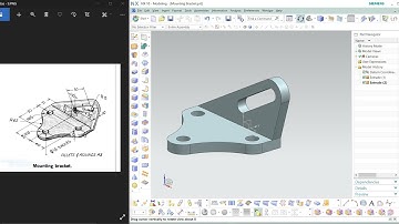 NX CAD | Tutorial # | Mounting Bracket