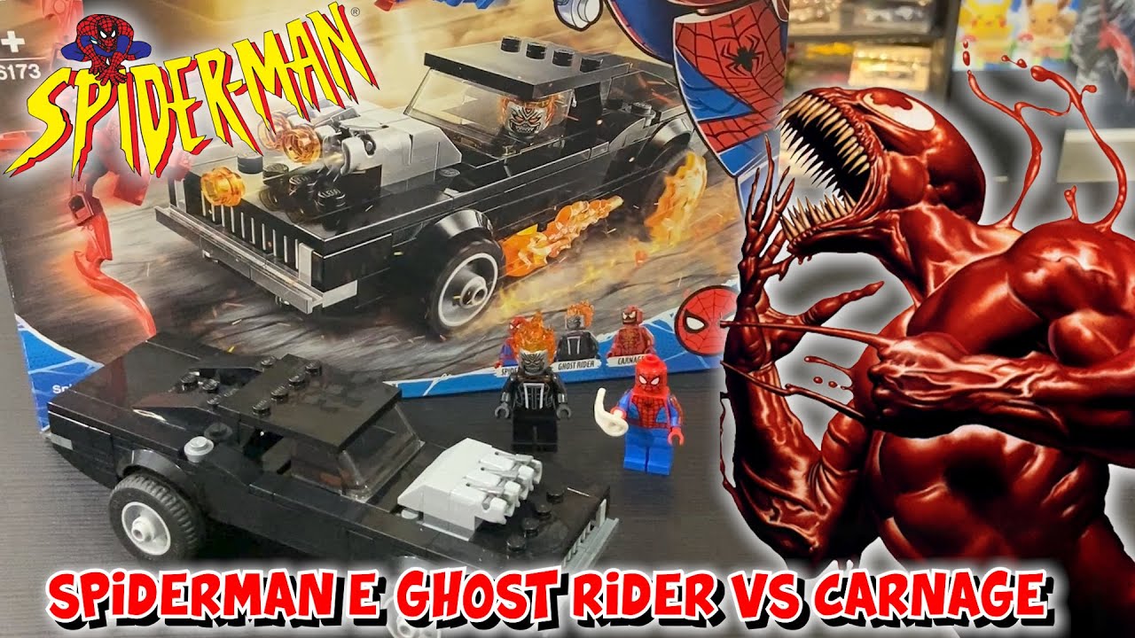 LEGO Marvel Spider-Man: Spider-Man and Ghost Rider vs. Carnage 76173  Collectible Building Toy (212 Pieces)