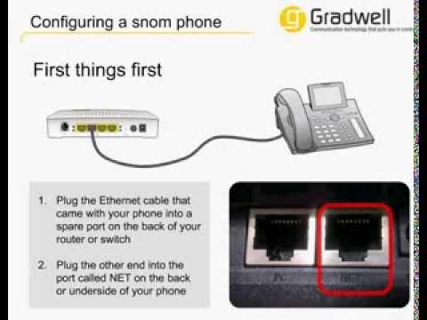 How to configure a Gradwell extension on a snom VoIP phone