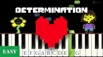 Determination (from Undertale) – Easy Level 1 Piano Tutorial for Beginners