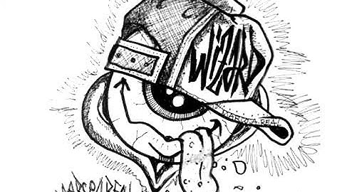 Drawing a One Eye graffiti character - speed art