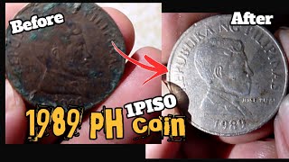 RESTORED ONE PESO COIN | #joserizal #1989  #cebucity  #philippines FULL HD 😚