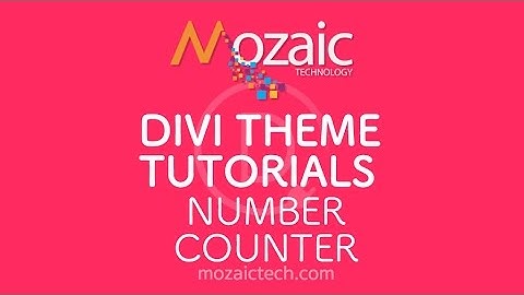 Divi 3.0 Tutorial - How to add a number counter to your web page using the Divi Visual Builder