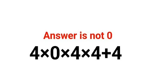 4×0×4×4+4 The answer is not 0. Many got it wrong!  Ukraine Math Test #math #percentages #ukraine