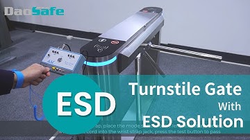 ESD---Daosafe Tripod Turnstile With ESD Wrist And Shoe Tester