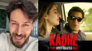 Tiger Shroff Reaction On Radhe: Your Most Wanted Bhai Trailer | Salman Khan | Disha Patani