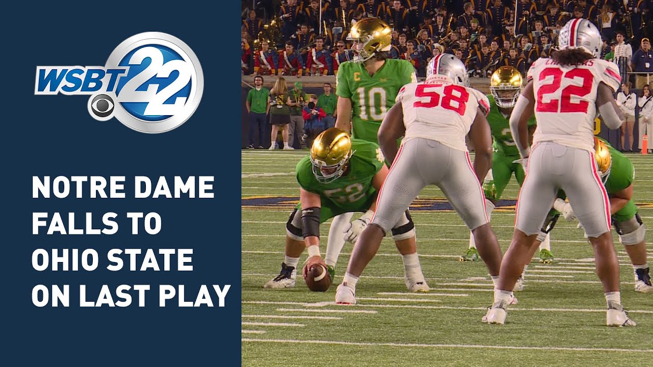 No. 9 Notre Dame falls to No. 6 Ohio State on last play - YouTube