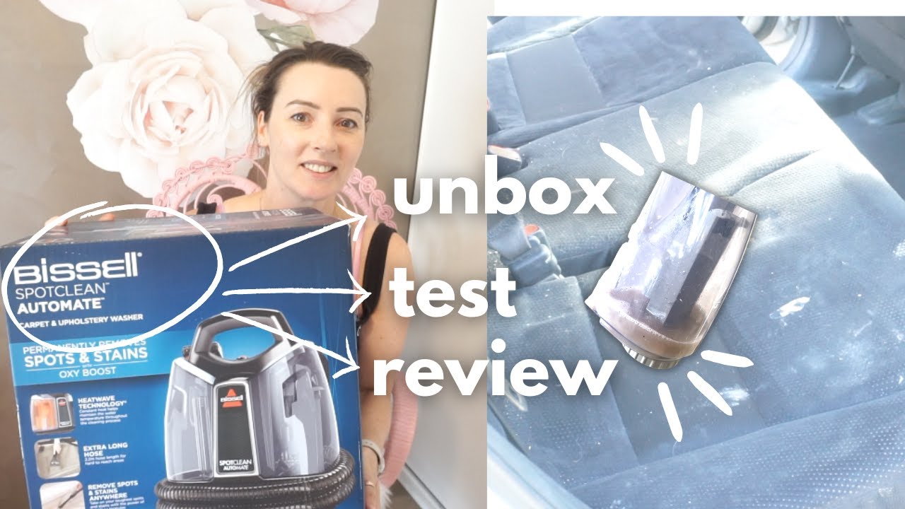 bissell spotclean automate unboxing and testing plus review 