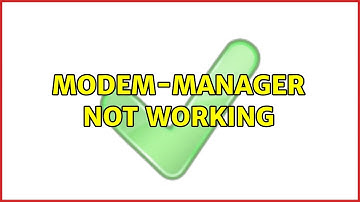 Ubuntu: modem-manager not working