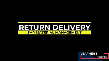 How to create Return Delivery in SAP MM? | Return Delivery | SAP MM Course