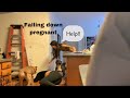 FALLING DOWN WHILE PREGNANT PRANK!!