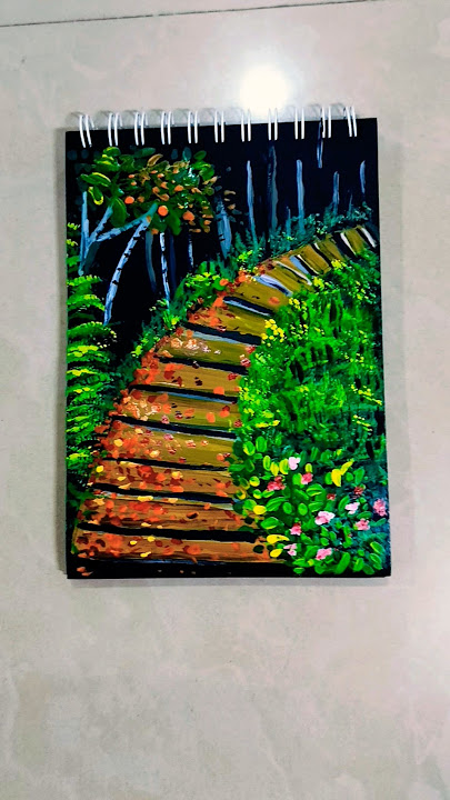 Autumn vibes 🍂🍁🍁 Autumn lures me on her path🍂🍁🍃 ... #acrylic #art #paintings
