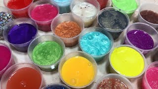 MIXING ALL MY SLIME !! SLIME SMOOTHIE  SATISFYING VIDEOS ! #26