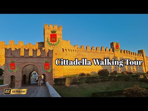 Cittadella! Italy   4K Virtual Walking Tour around the Town