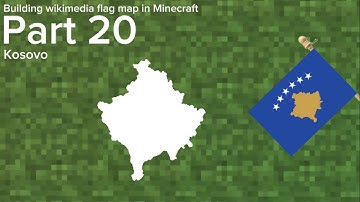 Building a wikimedia flag map in Minecraft part 20: Kosovo