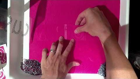How To Make A Custom 2 Color Rhinestone Design With Sticky Flock Template Material