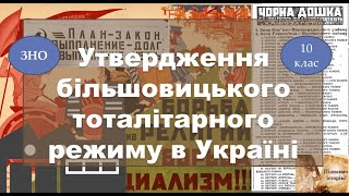 Утвердження більшовицького тоталітарного режиму в Україні