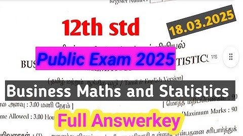 12th Business Maths Answerkey public Exam 2025-12thstd businessmaths and statistics fullanswers2025