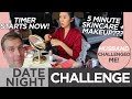 15 Minute Date Night Challenge (Skincare, Makeup, Clothes) | Camille Co