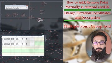 How to Add/Remove Point Manually / Multiple Group & Change Elevation,Coordinates  in autocad Civil3D