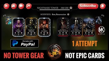 Nightmare Tower 200 & Reward 🎮 Mortal Kombat Mobile/MK Mobile/MKM #mortalkombatmobile #mkmobile #mkm
