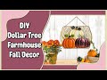 Dollar Tree DIY Fall Farmhouse Metal Pumpkin Hanging Decor | Craft Ideas 2022 | Easy Dollar Tree DIY