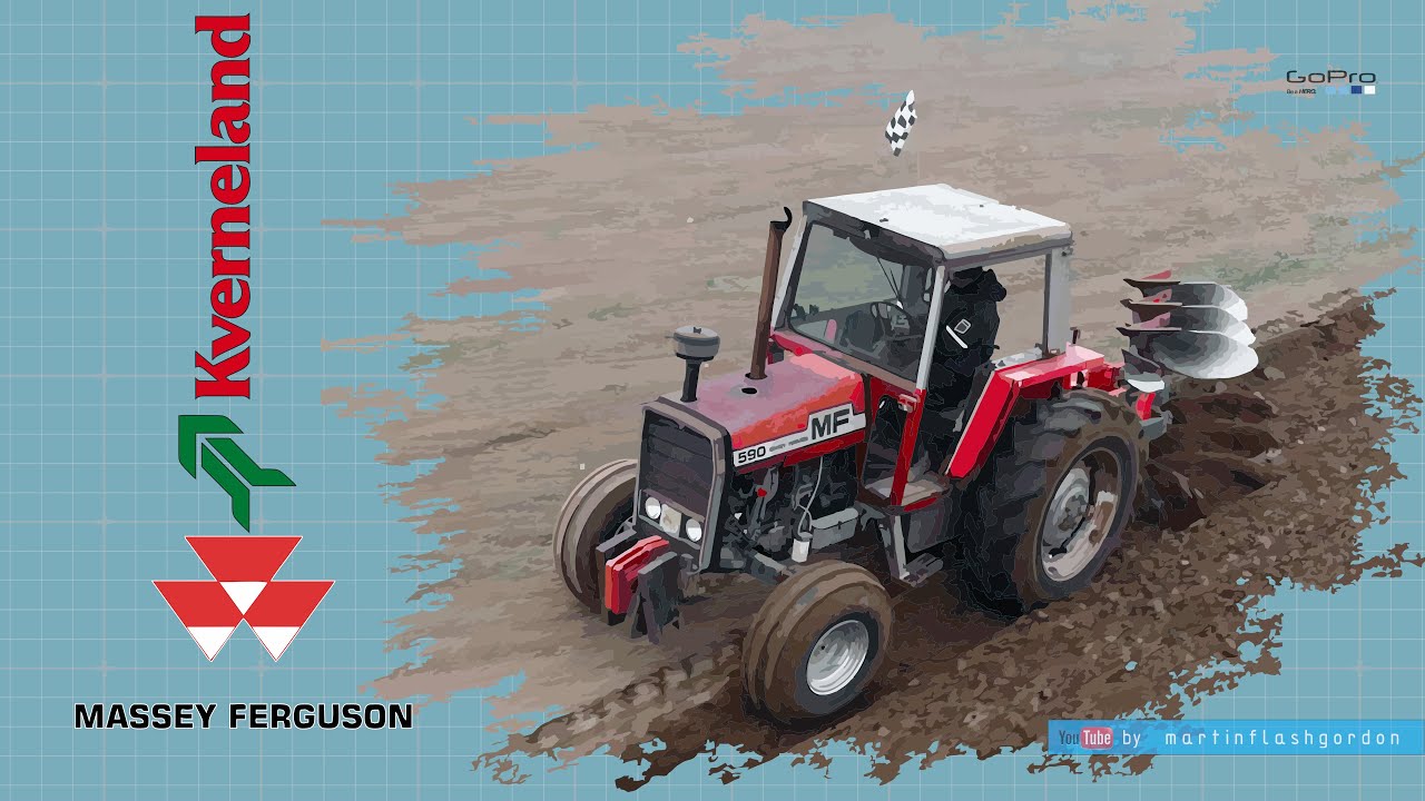 orka Kverneland Model E Reversible 3 oraz MF 590 2WD dzień 2