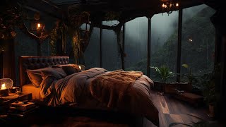 IMPROVE SLEEP - The Sound of Rain Outside the Window outside the Cozy Room