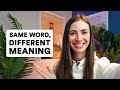 Same words different meanings  pronunciation and definition changes