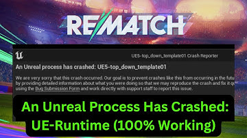 FIX REMATCH BETA TEST Error | An Unreal Process Has Crashed: UE-Runtime (100% Working)